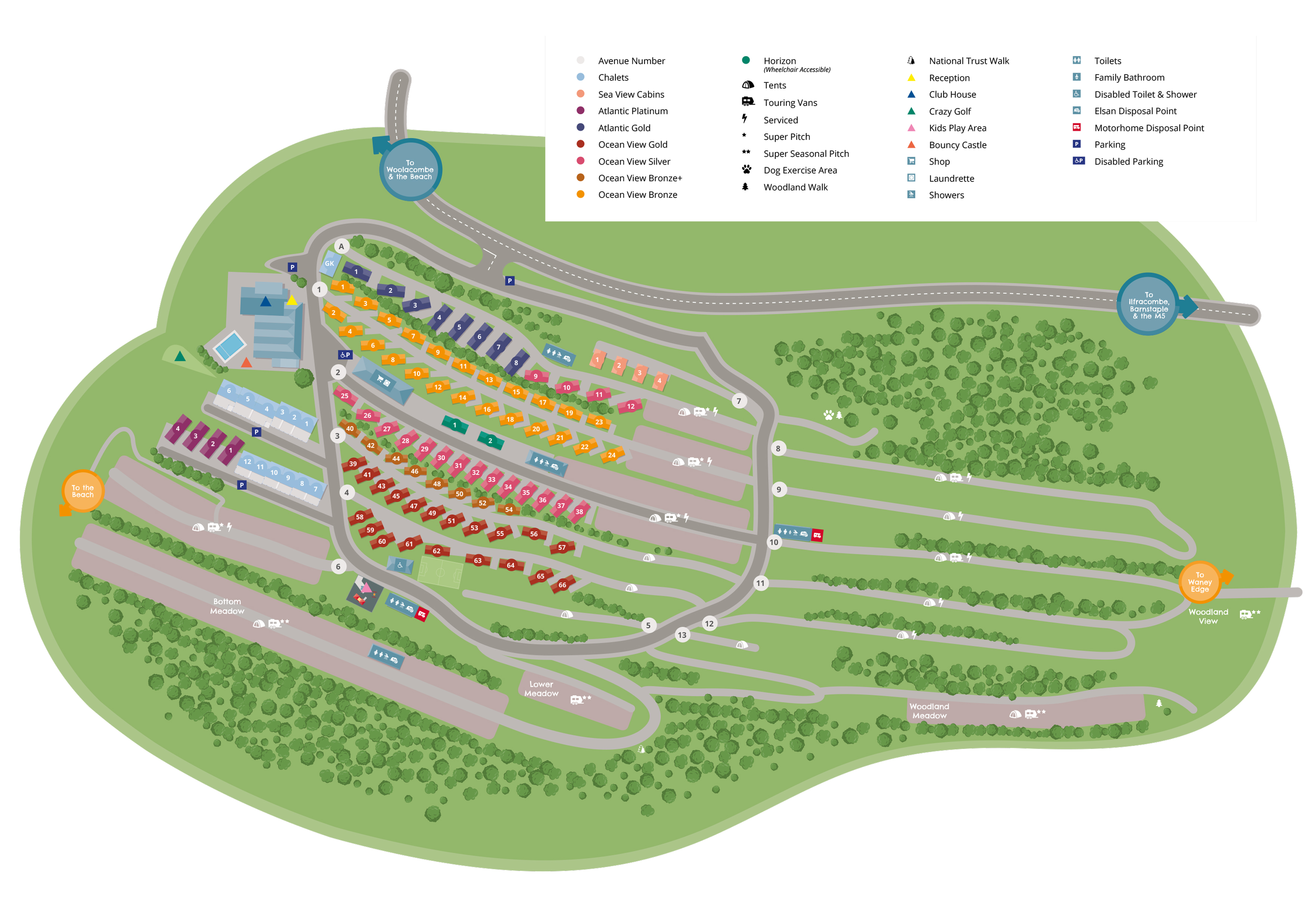 Shoal bay caravan park map