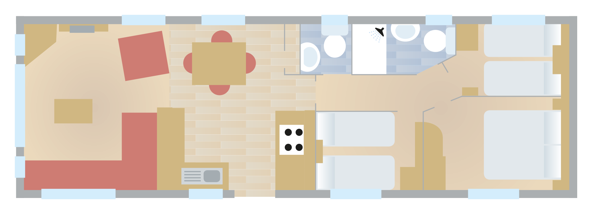 Atlantic Platinum Caravan Floorplan