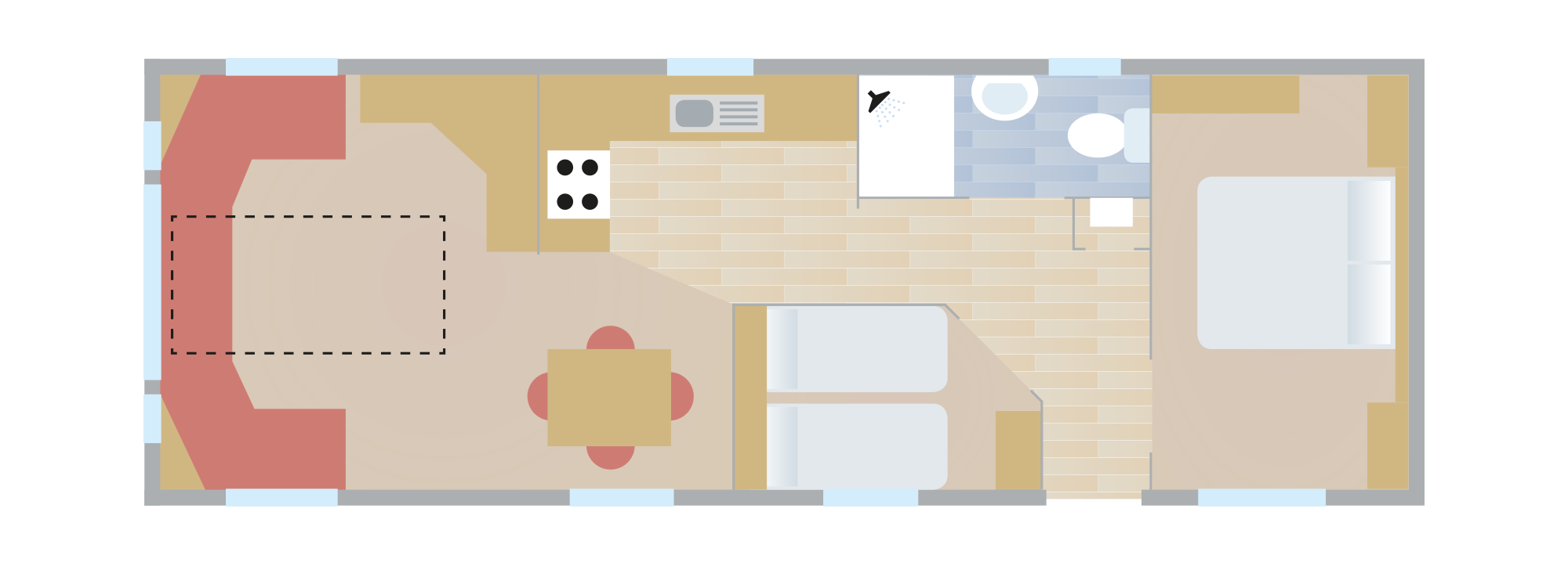 Horizon Wheelchair Accessible Caravan Floorplan