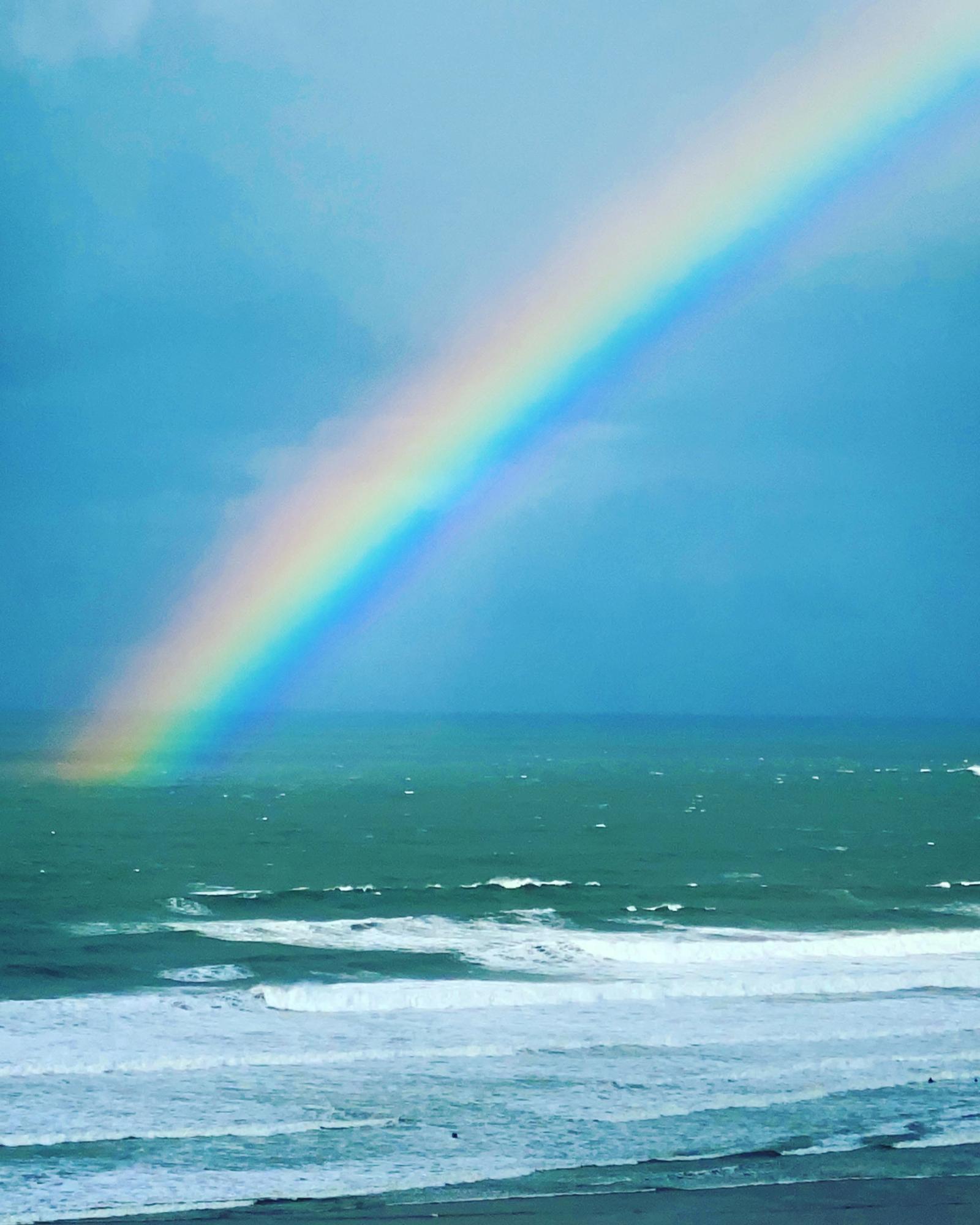 Rainbow in October over the Sea in Woolacombe North Devon