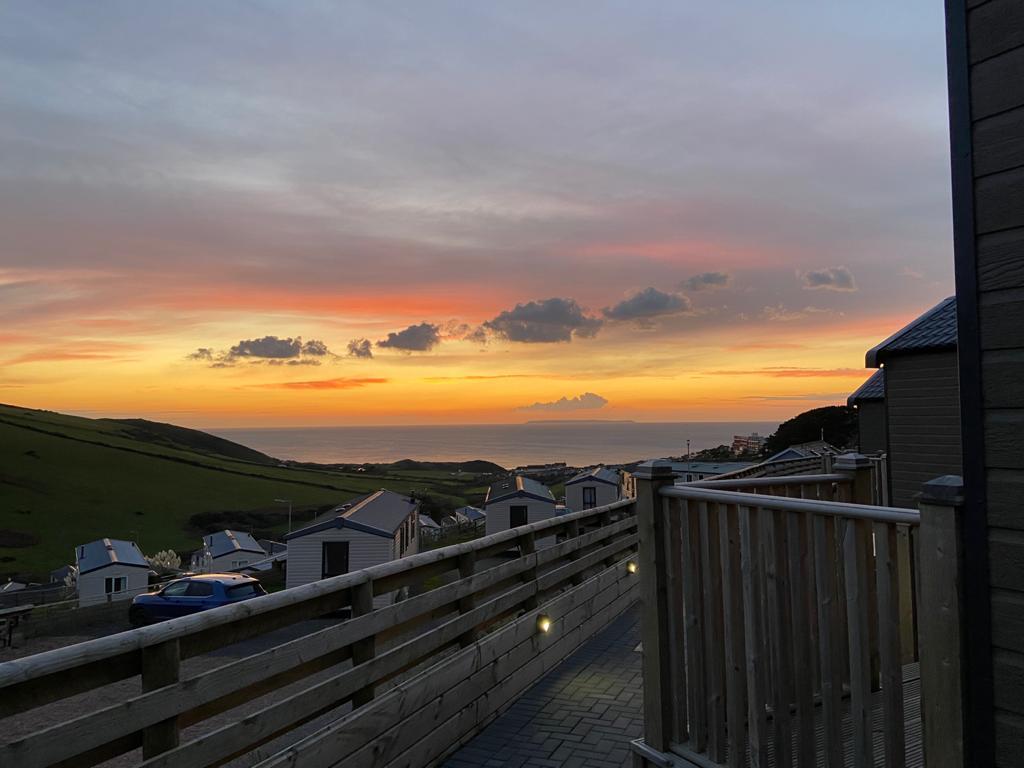 Sunset from Woolacombe Sands Holiday Park