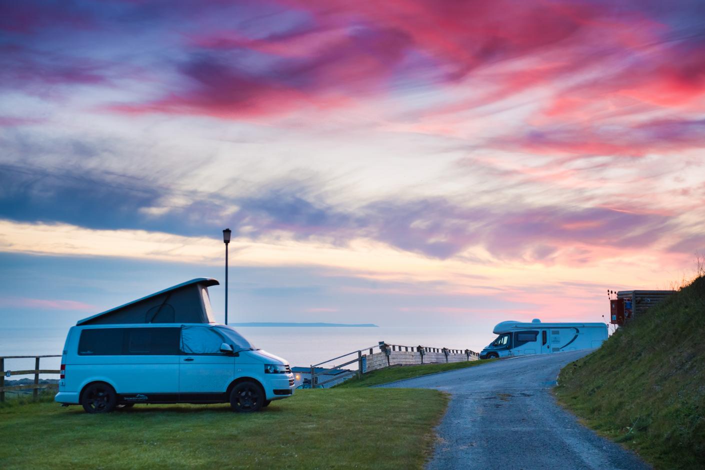 Campervan at Woolacombe Sands Holiday Park - Sunset Sky 