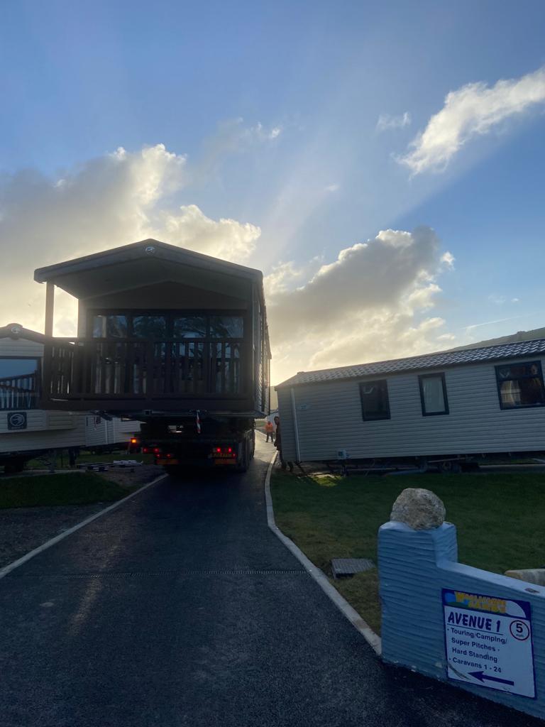 Caravan Delivery at Woolacombe Sands 