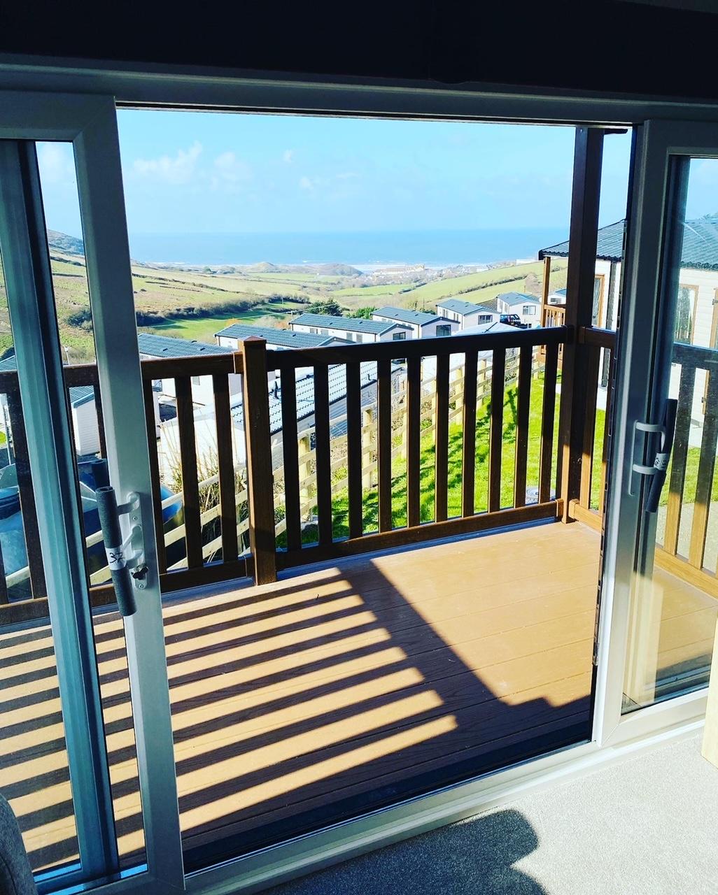 Stunning sea views from the Ocean View Platinums at Woolacombe Sands