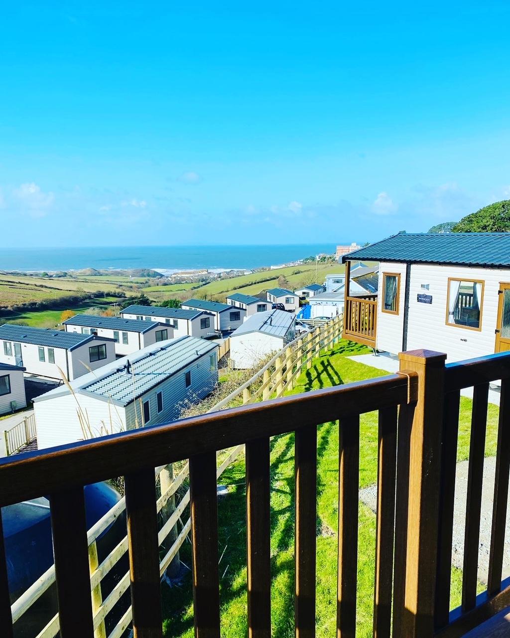 Views from the Ocean View Platinum caravans at Woolacombe Sands