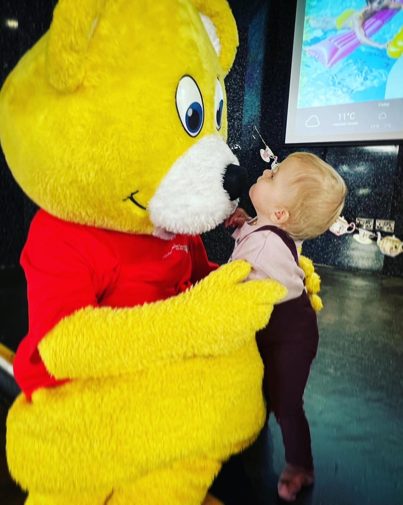 Woolly Bear at Woolacombe Sands Holiday Park with a baby