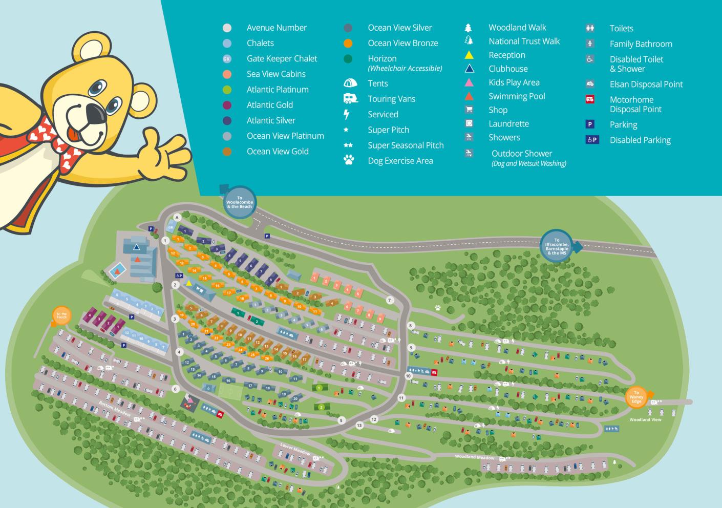 Bay Holiday Park Map
