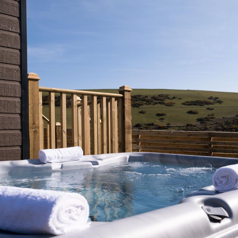 Hot tubs at Woolacombe Sands Holiday Park in North Devon 
