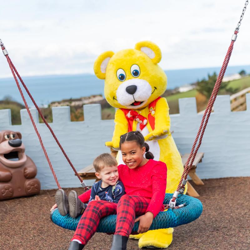 Woolacombe Sands Holiday Park Childrens Play Area with Woolly Bear