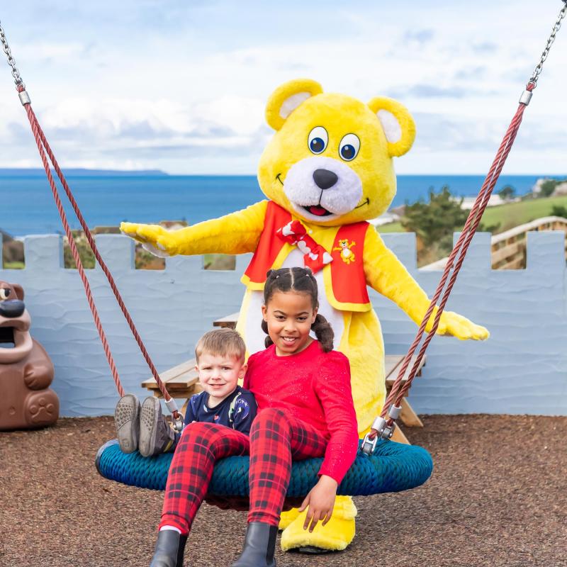 Woolacombe Sands Holiday Park Childrens Play Area with Woolly Bear