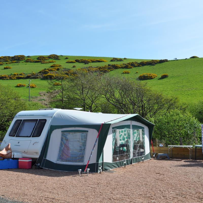 Seasonal touring pitches at Woolacombe Sands Holiday Park