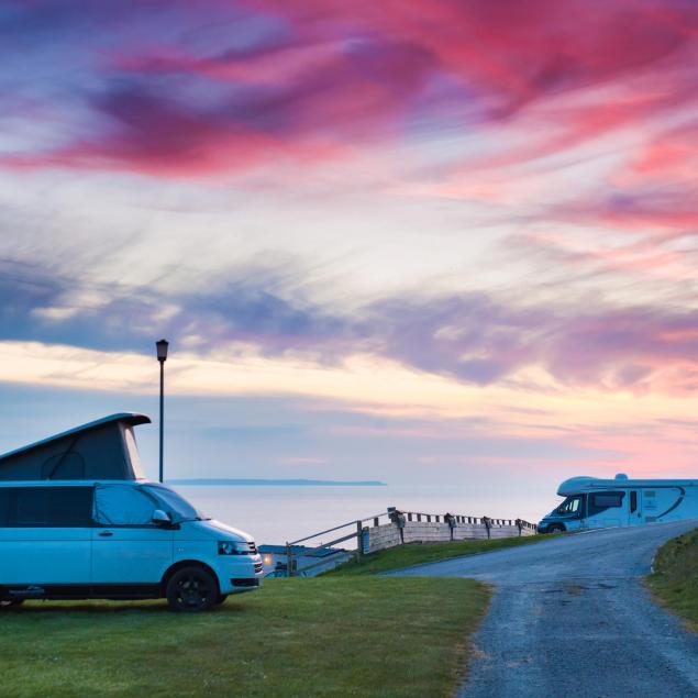 Woolacombe Sands Touring Pitch with sea view