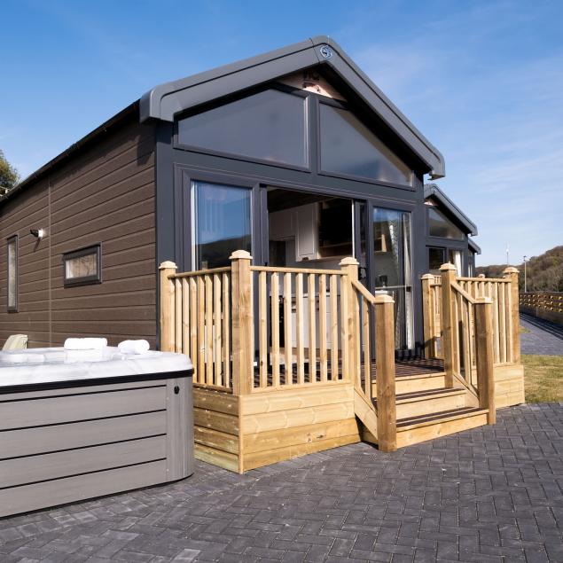 Hot tubs at Woolacombe Sands Holiday Park in North Devon