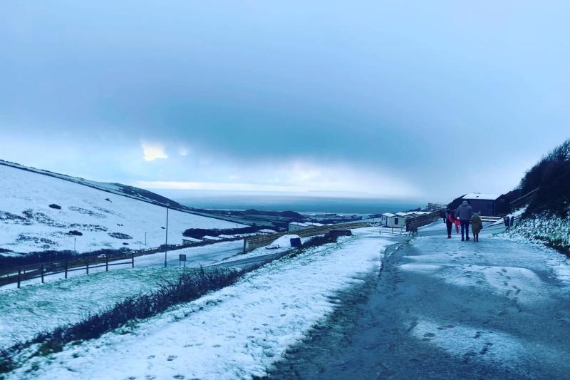 Snow Day at Woolacombe Sands Holiday Park 