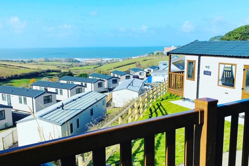 Views from the Ocean View Platinum caravans at Woolacombe Sands