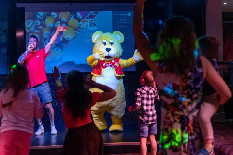 Woolacombe Sands Holiday Park Family Entertainment with Woolly Bear in the Clubhouse