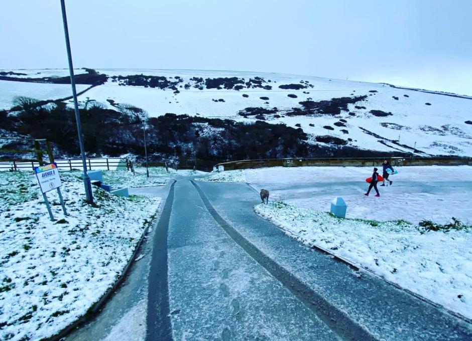 Snow Day at Woolacombe Sands Holiday Park 