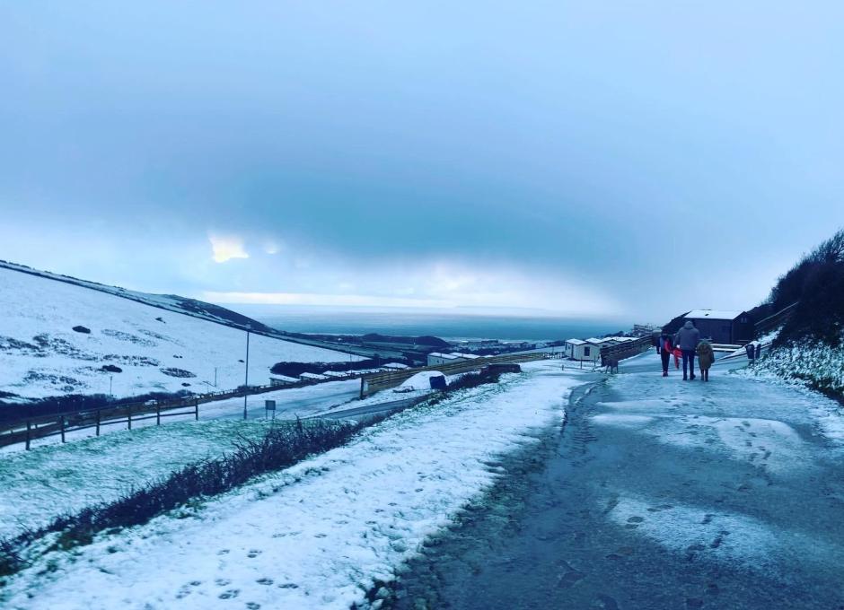 Snow Day at Woolacombe Sands Holiday Park 