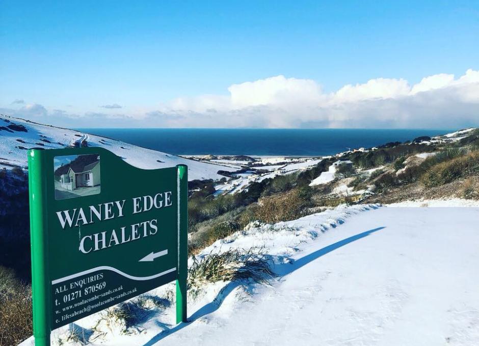 Snow Day at Woolacombe Sands Holiday Park 