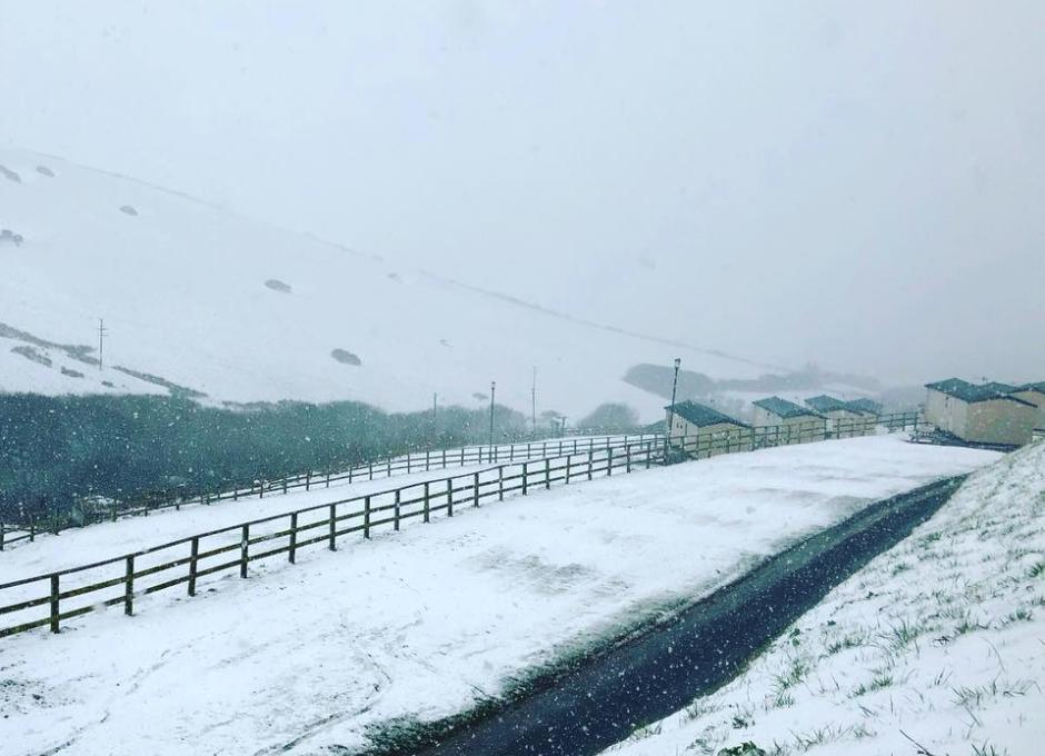 Snow Day at Woolacombe Sands Holiday Park 