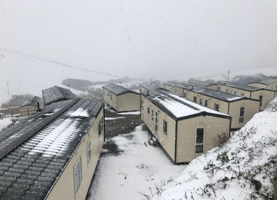 Snow Day at Woolacombe Sands Holiday Park 