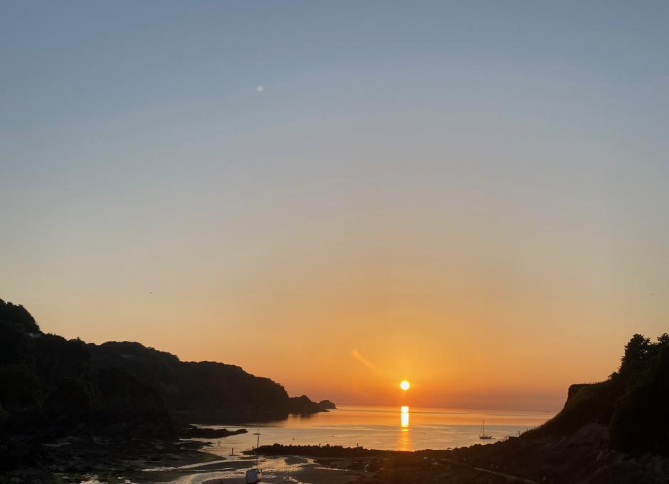 Sunset over Barricane Beach