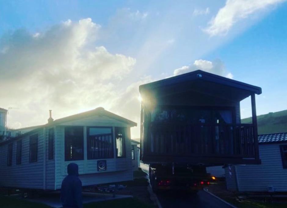 New caravans arriving at Woolacombe Sands Holiday Park 