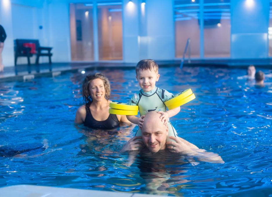 Woolacombe Sands Holiday Park Family Enjoying the Indoor Swimming Pool