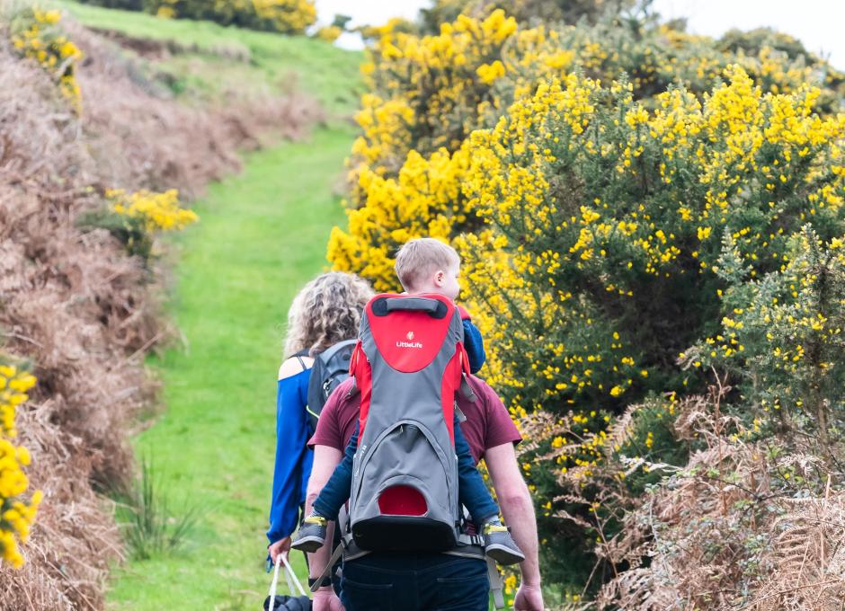 Woolacombe Sands Holiday Park Guests on Footpath To Beach