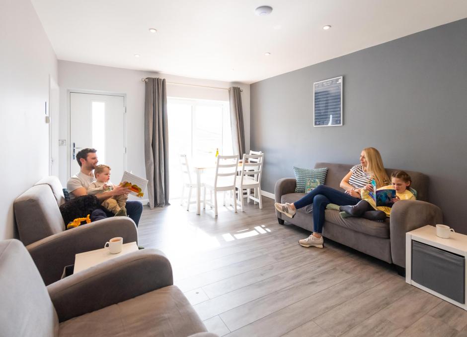 Woolacombe Sands Holiday Park Sands Chalet Family in Living Room